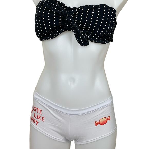 Heaven Scent Intimates White Panty Boyshort Candy Scented SMALL Cotton NEW - Picture 3 of 7